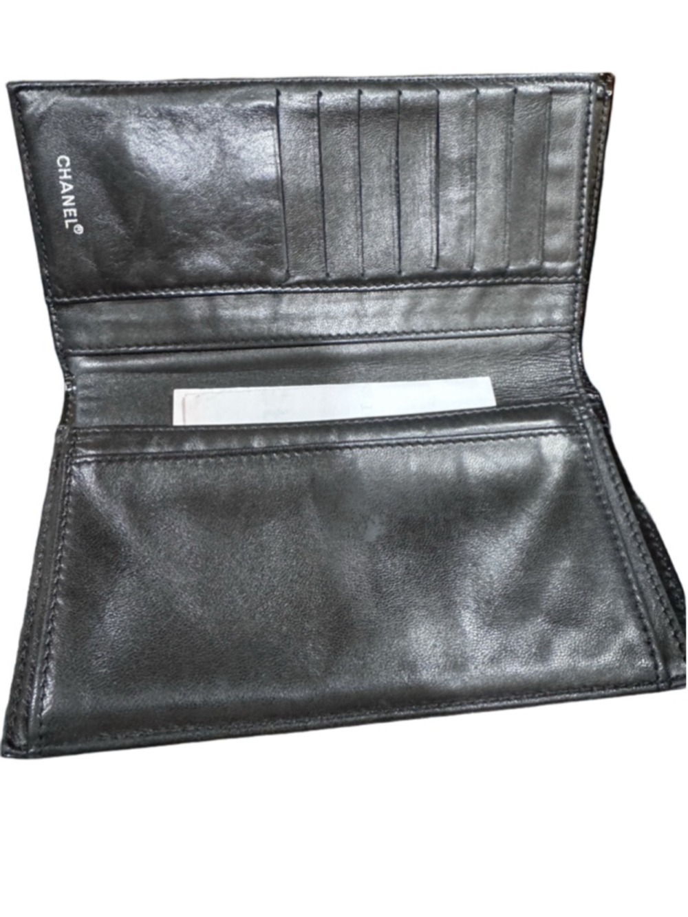 Chanel Chocolate Bar Patent Leather Wallet & COA, Dust Bag - Picture 4 of 10